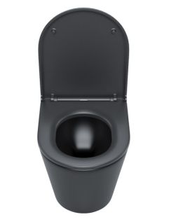 Подвесной унитаз IDDIS Calipso CALR3BMi25 безободковый чёрный матовый